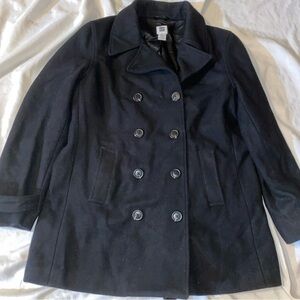 Gap Factory Store Pea Coat Women’s Size XL Black